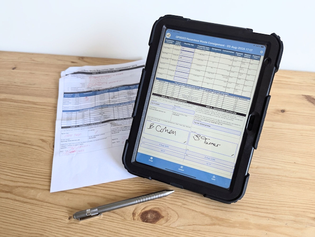 Tablet in work setting